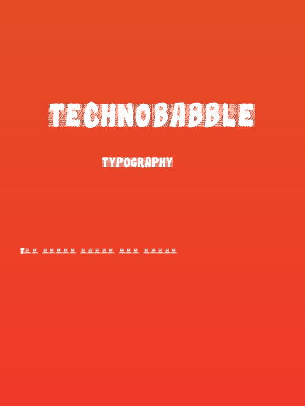 Technobabble Poster