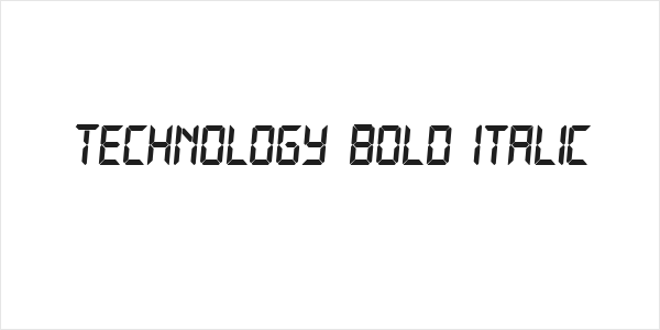 Technology Bold Italic Logo