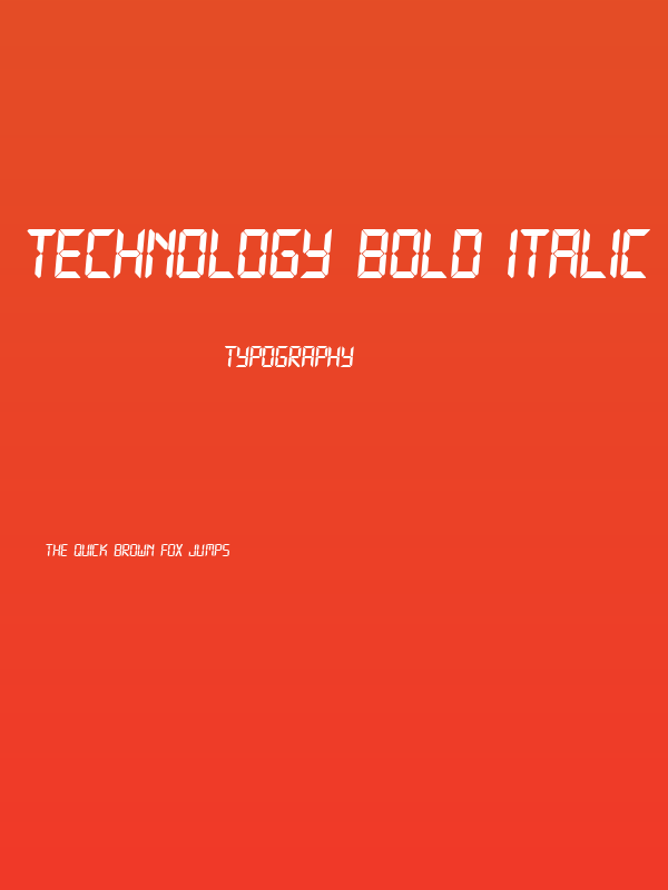 Technology Bold Italic Poster