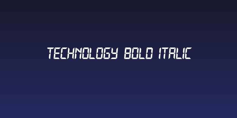Technology Bold Italic Social Header