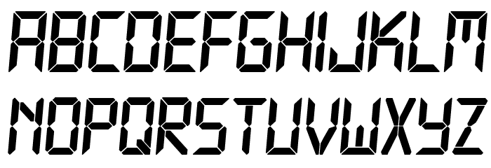 Technology Bold Italic Font LOWERCASE