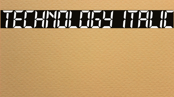 Technology Italic Example 1