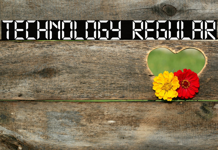 Technology Regular Font examples