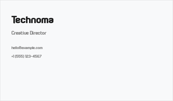 Technoma Business Card
