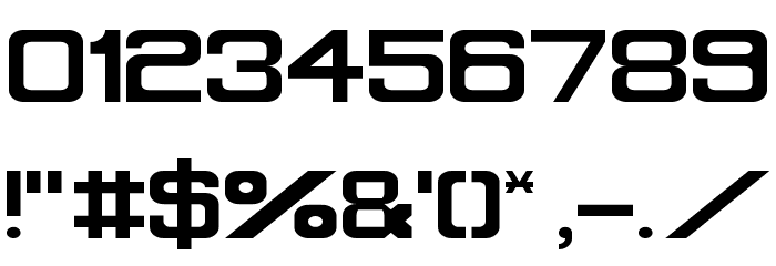Technomite Regular Font OTHER CHARS