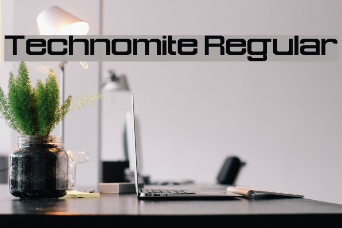 Technomite Regular Font examples