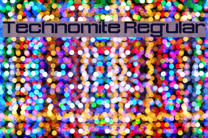 Technomite Regular Font examples