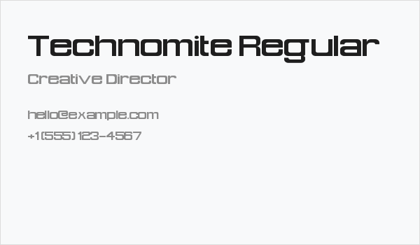 Technomite Regular Business Card