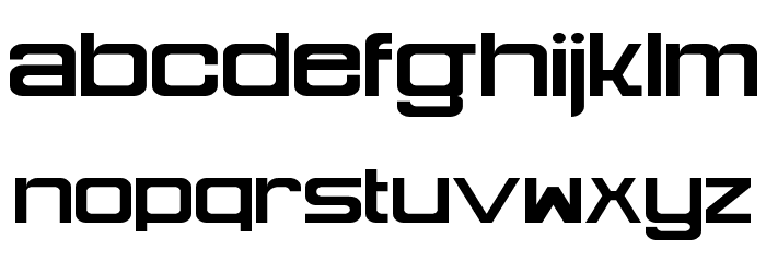 Technomite Regular Font LOWERCASE