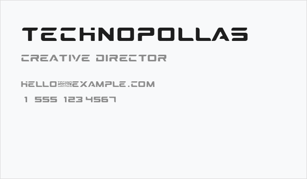 Technopollas Business Card