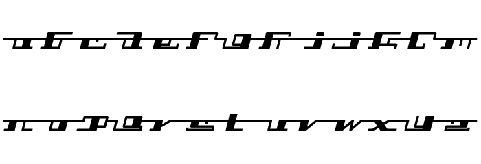 Technostroked Font LOWERCASE
