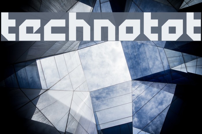 Technotot Font examples