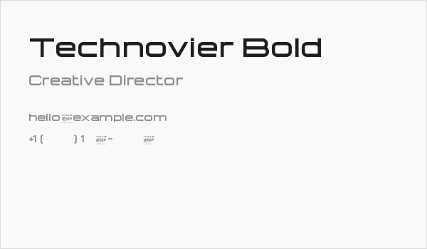Technovier Bold Business Card
