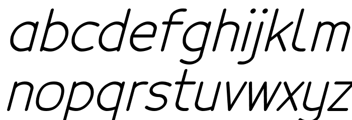 Tecnico Fino Inclinado Font LOWERCASE