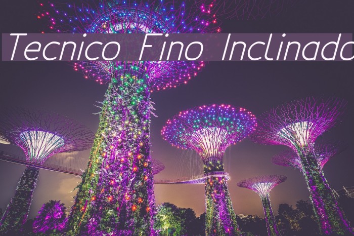 Tecnico Fino Inclinado Font examples