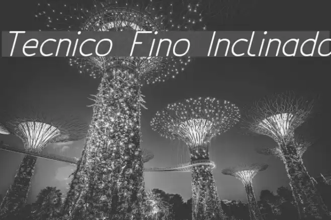 Tecnico Fino Inclinado Font examples