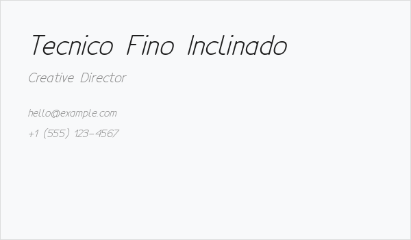 Tecnico Fino Inclinado Business Card