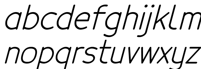 Tecnico Fino Inclinado Font LOWERCASE