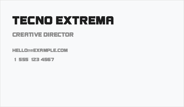 Tecno Extrema Business Card