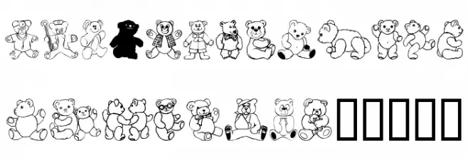 Teddios 1 Шрифта строчной