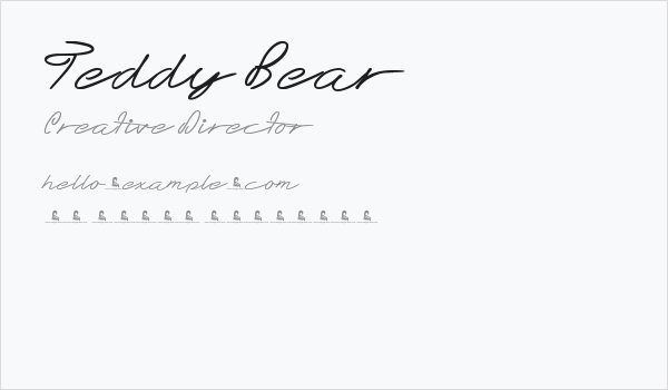 Teddy Bear Business Card
