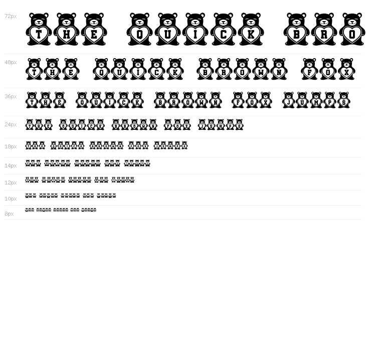 Teddy Bears Regular Waterfall