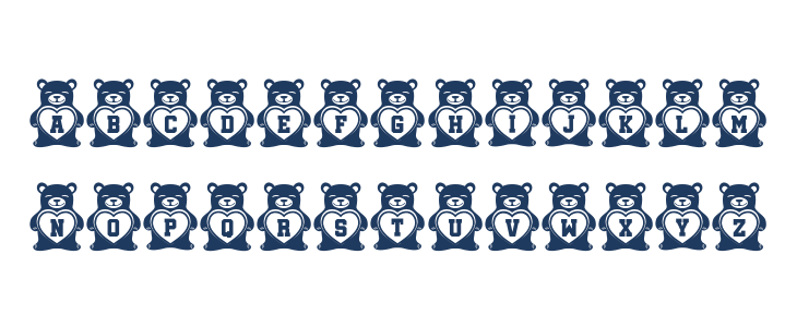Teddy Bears Regular Lowercase