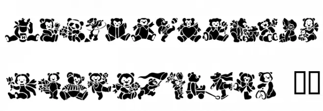 TeddyBears2 Polices MAJUSCULES