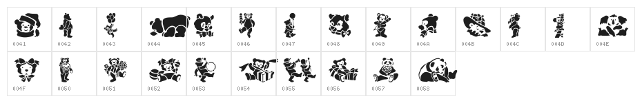 TeddyBears Character Map