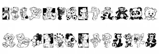 Teddyber V1.1 Schriftart Groß