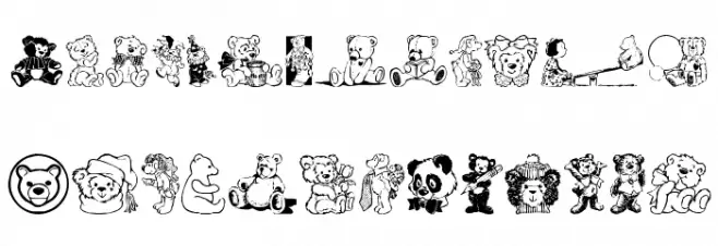 Teddybers Too Polices MAJUSCULES