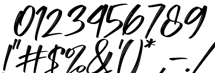 Tedy Brush Italic Font OTHER CHARS