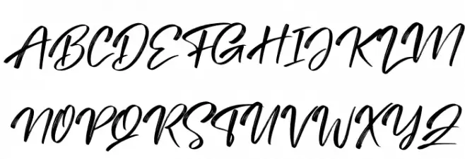 Tedy Brush Italic Font Litere mari