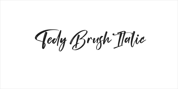 Tedy Brush Italic Logo