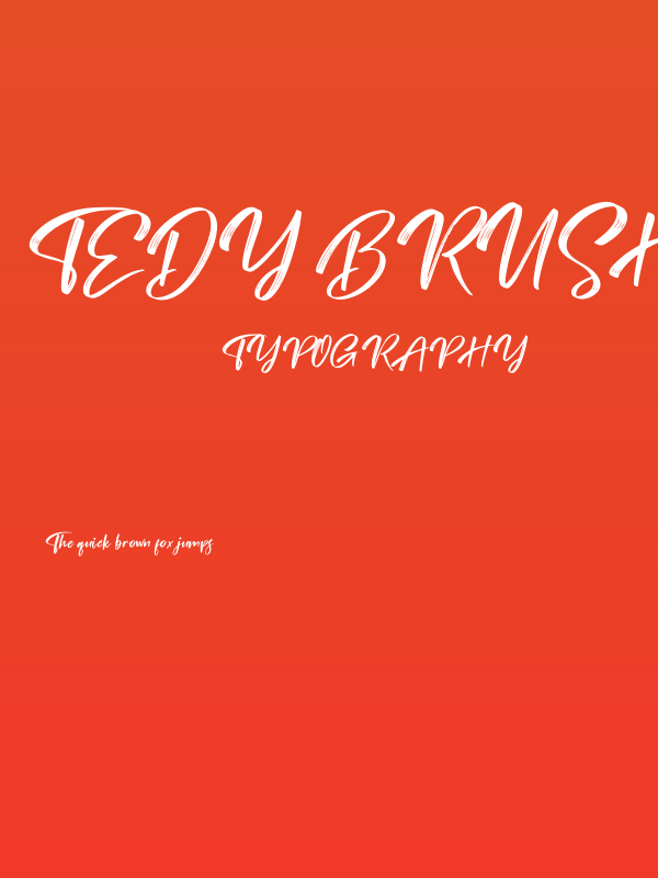 Tedy Brush Italic Poster