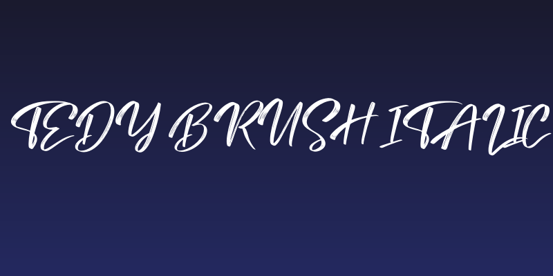 Tedy Brush Italic Social Header