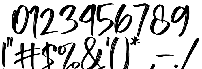 Tedy Brush Font OTHER CHARS