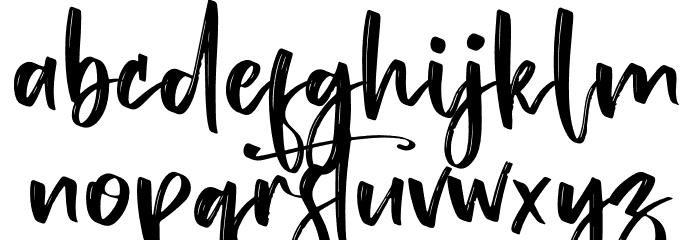Tedy Brush Font LOWERCASE