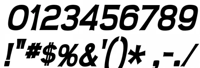 Teen Bold Italic Polices AUTRES CHARS