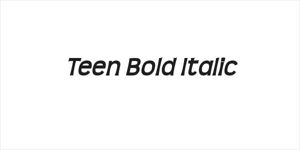 Teen Bold Italic Logo