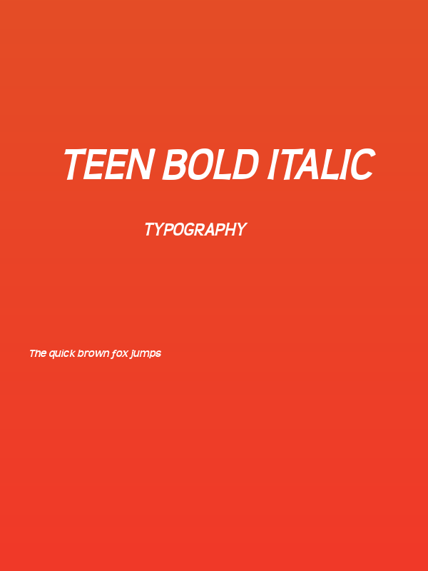 Teen Bold Italic Poster
