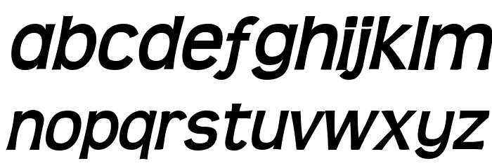 Teen Bold Italic Font LOWERCASE