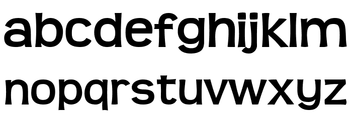 Teen-Bold Font LOWERCASE