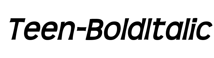 Teen-BoldItalic Font
