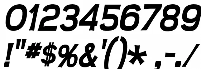 Teen-BoldItalic Font OTHER CHARS