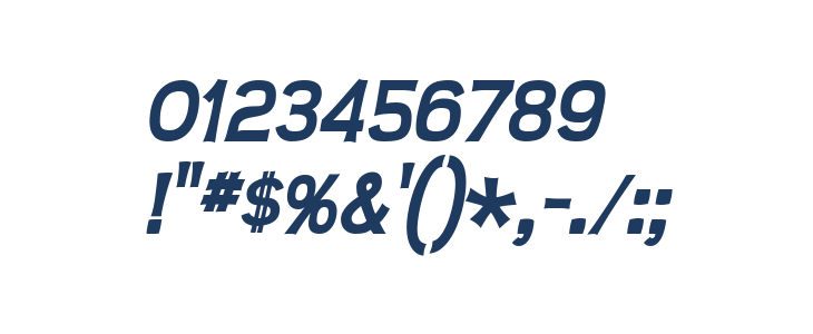 Teen-BoldItalic Other Characters