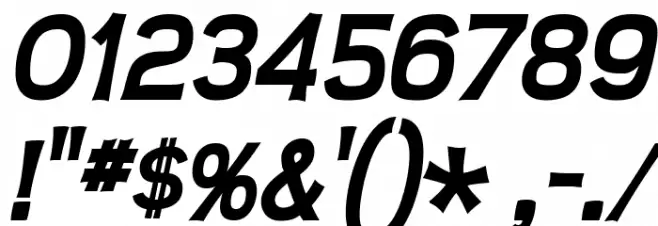 Teen-BoldItalic Font OTHER CHARS