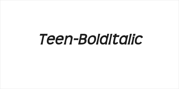 Teen-BoldItalic Logo