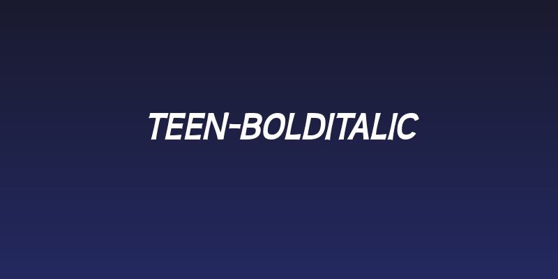 Teen-BoldItalic Social Header