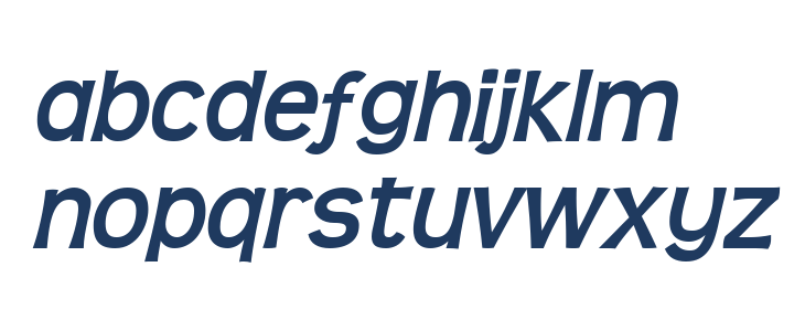 Teen-BoldItalic Lowercase